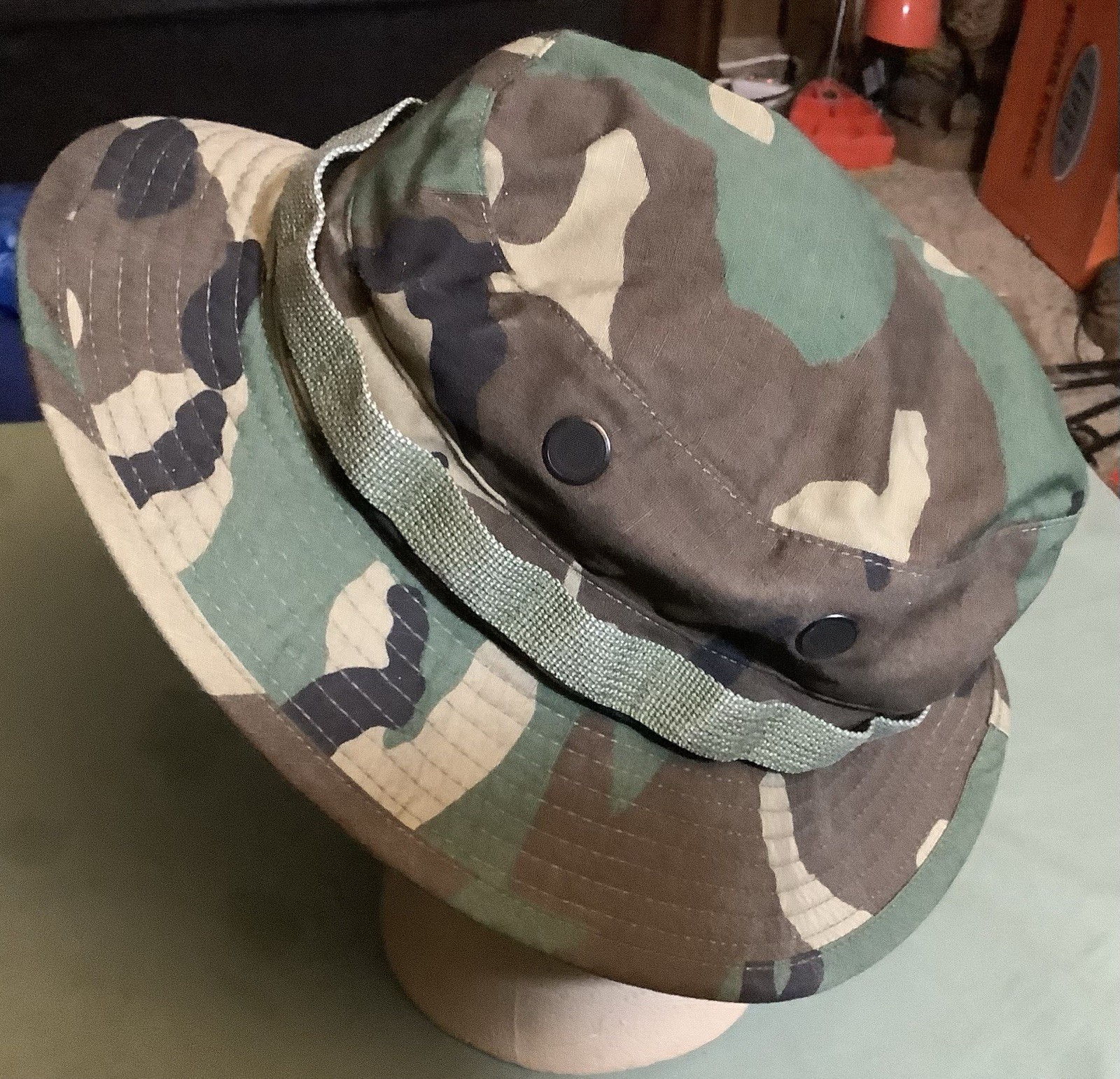 U.S. MILITARY ISSUE VIETNAM WAR ERA JUNGLE HAT: 6 7/8 + 1980’s U.S. JUNGLE HAT