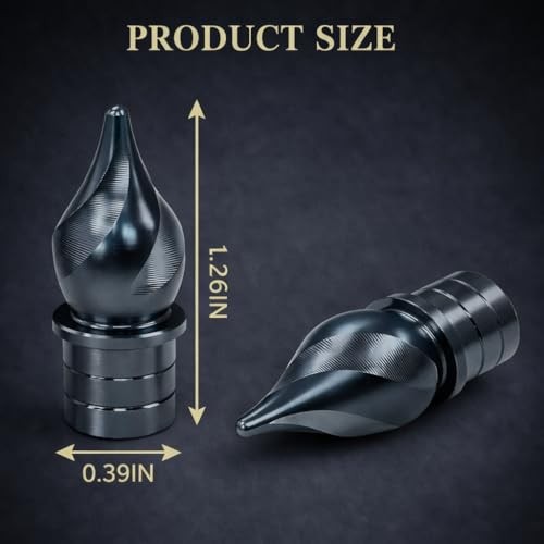 Spike Tire Valve Stem Caps, Titanium, 8psc/Pack, CNC Valve Stem Cap-Titanium