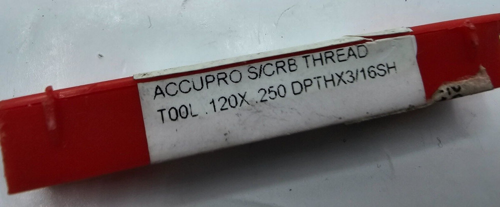 Accupro Single Point Threading Tool 24 to 56 TPI Solid Carbide 05251954