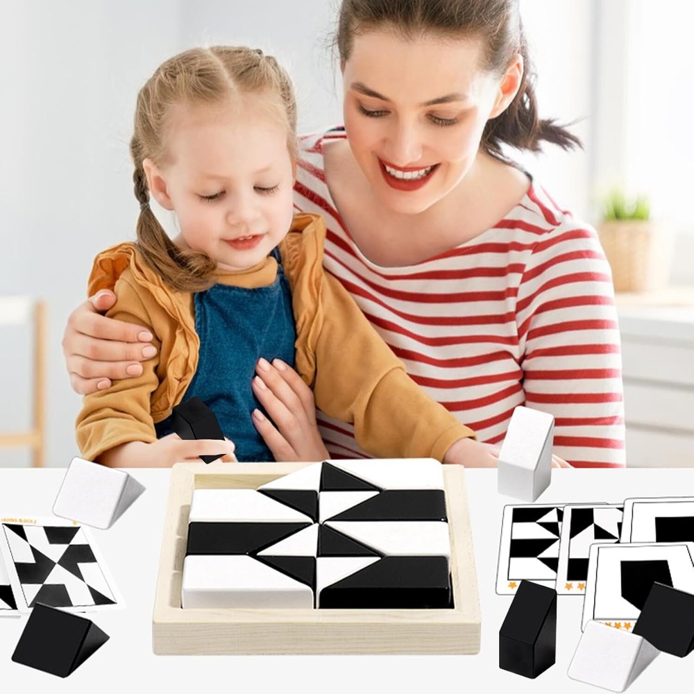 Block Puzzles Hidden Building Blocks Kids, 3D Puzzles with Storage Educational
