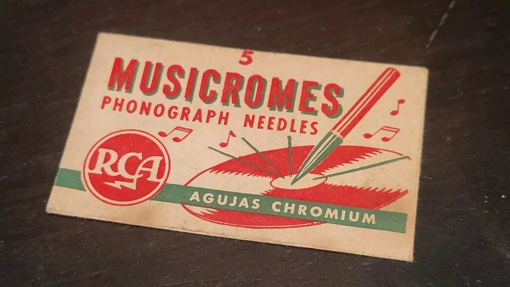 Gramophone phonograph needle packet Rca Victor Musicromes - empty