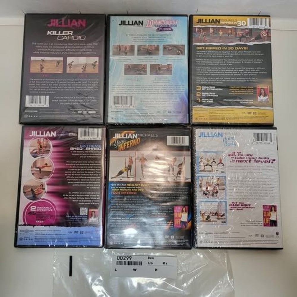 Jillian Michaels Workout DVDs 6 different titles