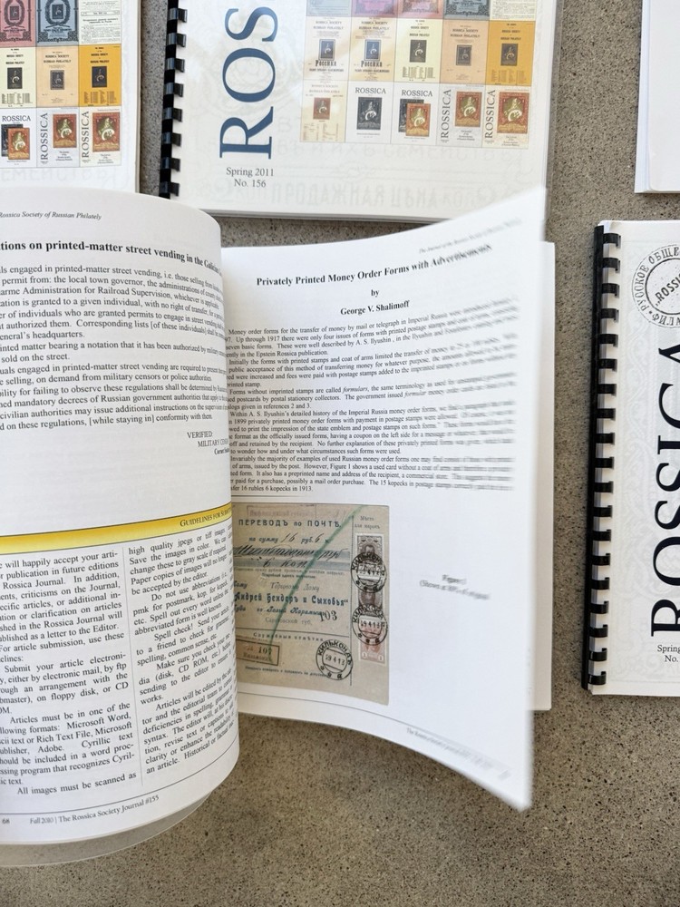 Rossica Society Journal Lot 5 Issues 2009 2012 Russian Philately + Ephemera