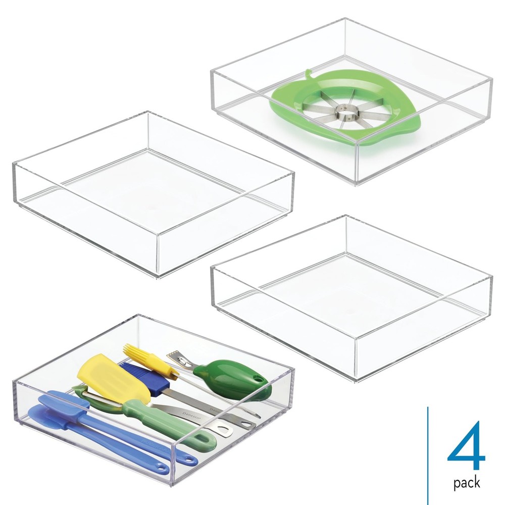 iDesign Stackable Makeup Drawer Organizer Tray - Vanity Organizer or Desk Org...