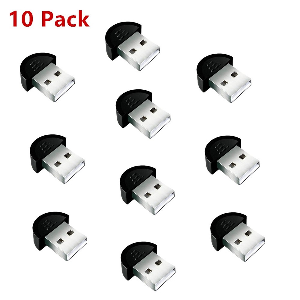 10Pcs Wireless Bluetooth USB 2.0 EDR Dongle Adapter For Win Xp Win7 8 Laptop PC