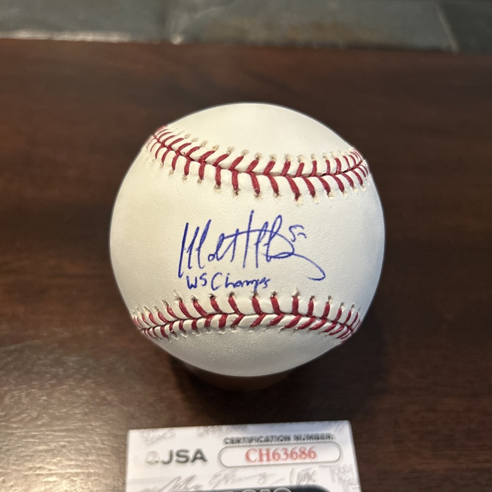 Matt Duffy Signed NEW ROMLB Baseball. JSA. WS Champs
