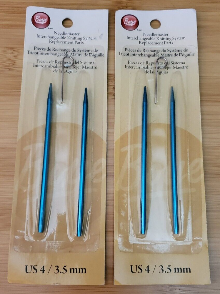 2 Packs Boye Needlemaster Interchangeable Knitting System Needles US 4 / 3.5 mm