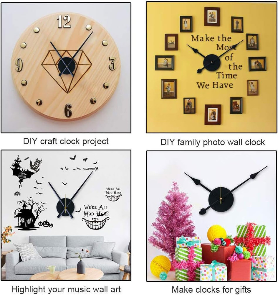 2 Pair Hands 3D Clock Movement DIY Large Wall Clock Quartz Clock Mechanism for H
