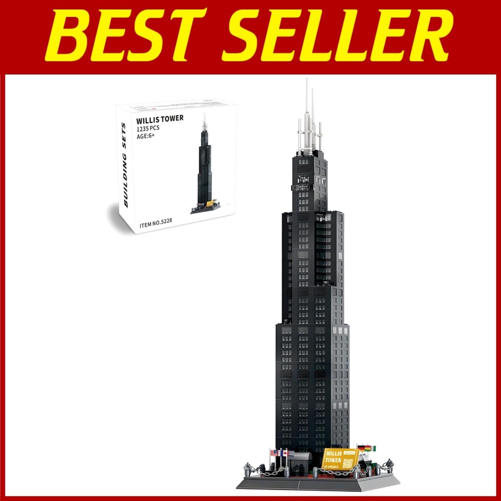 Willis Tower Chicago Model Building Kit 1241 PCS