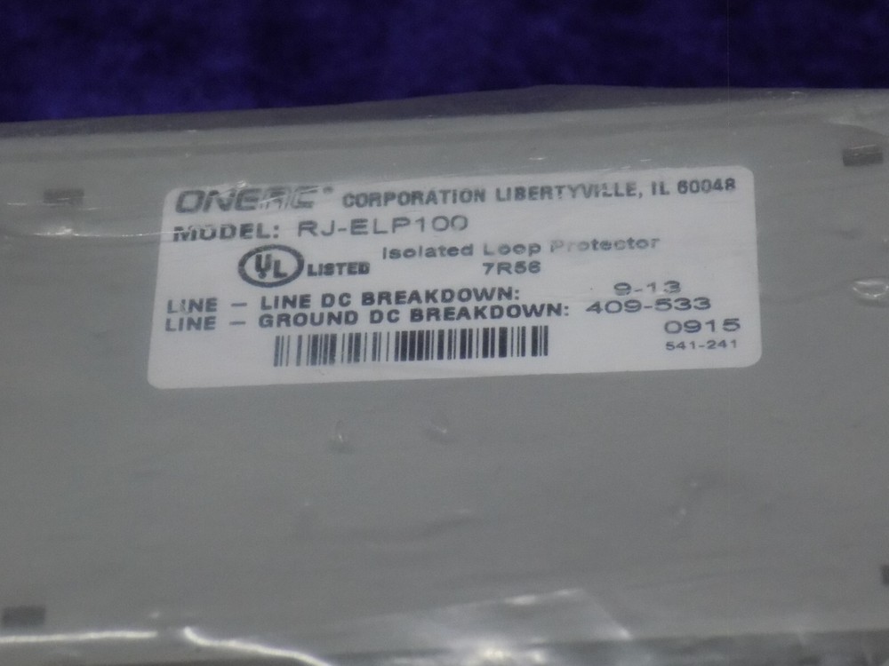 NEW ONEAC RJ-ELP100 ISOLATED LOOP PROTECTOR FOR 100 BASE EATHERNET