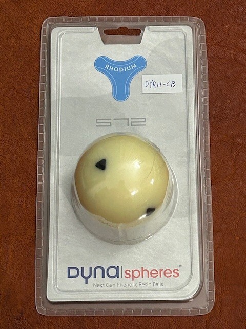 Replacement Dynaspheres Rhodium Cue Ball.