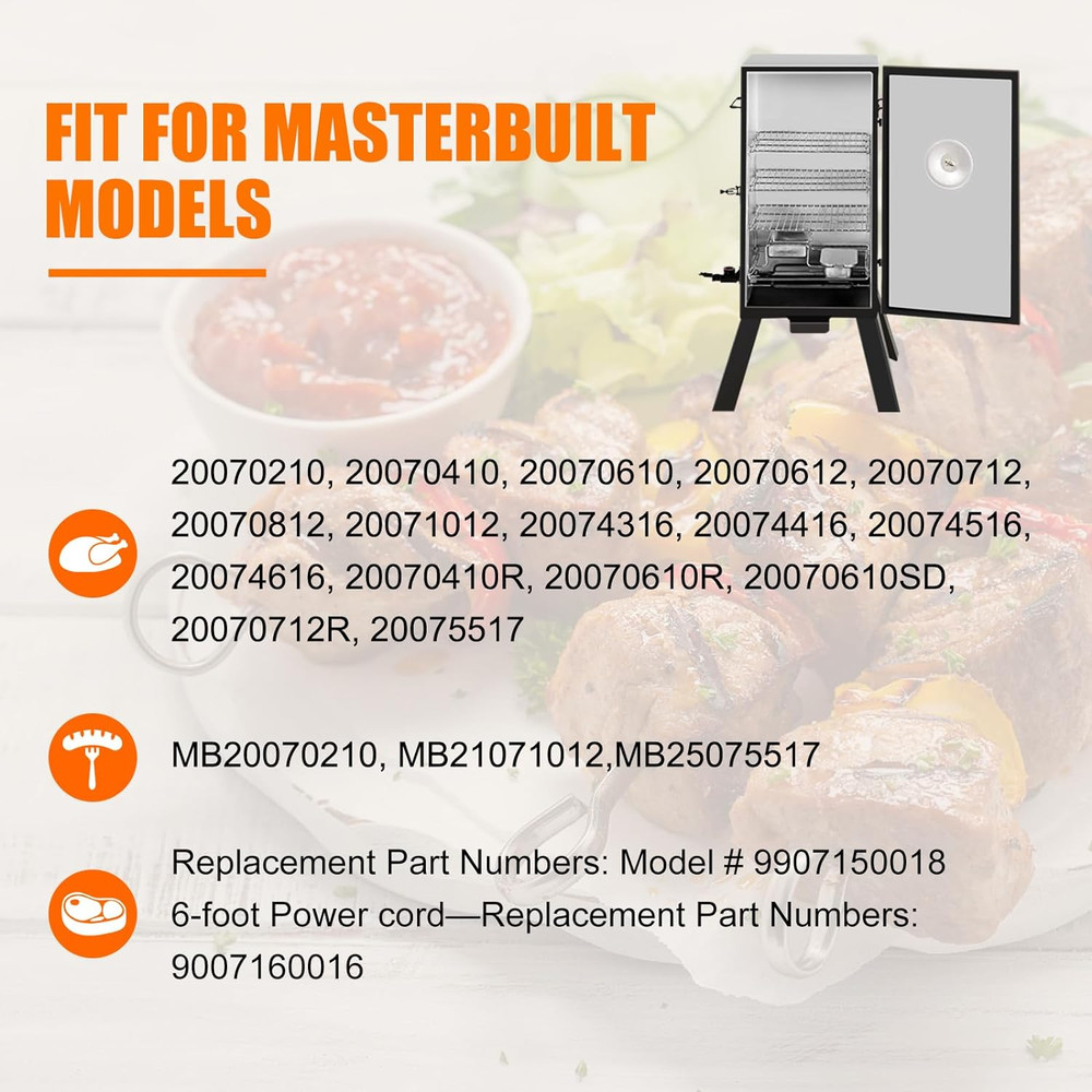 1500W Grill Heating Element Compatible with Masterbuilt Electric Smokers&Grill