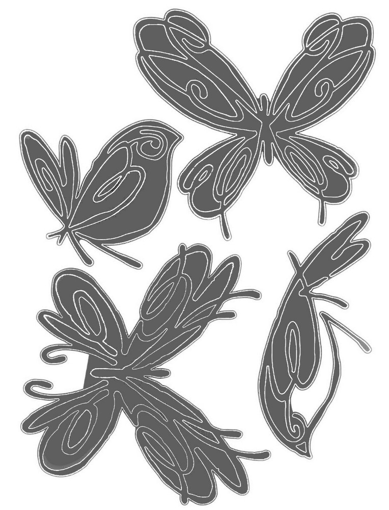 Sizzix Thinlits Flight of Fancy 4-pc #665037Retail $22.99 by Pete Hughes