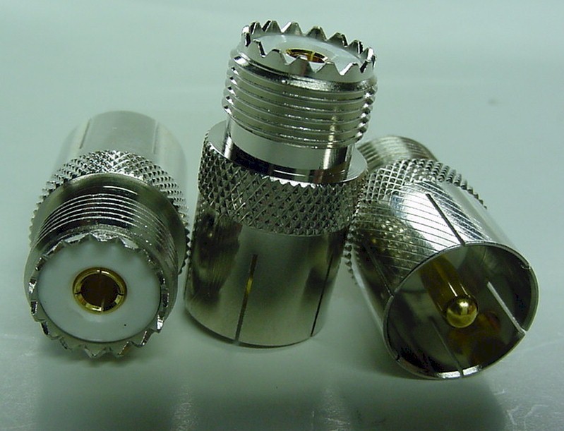 UHF Female (SO-239) To UHF Male Push On (PL-259) Quick Connect 16V & Gold Center