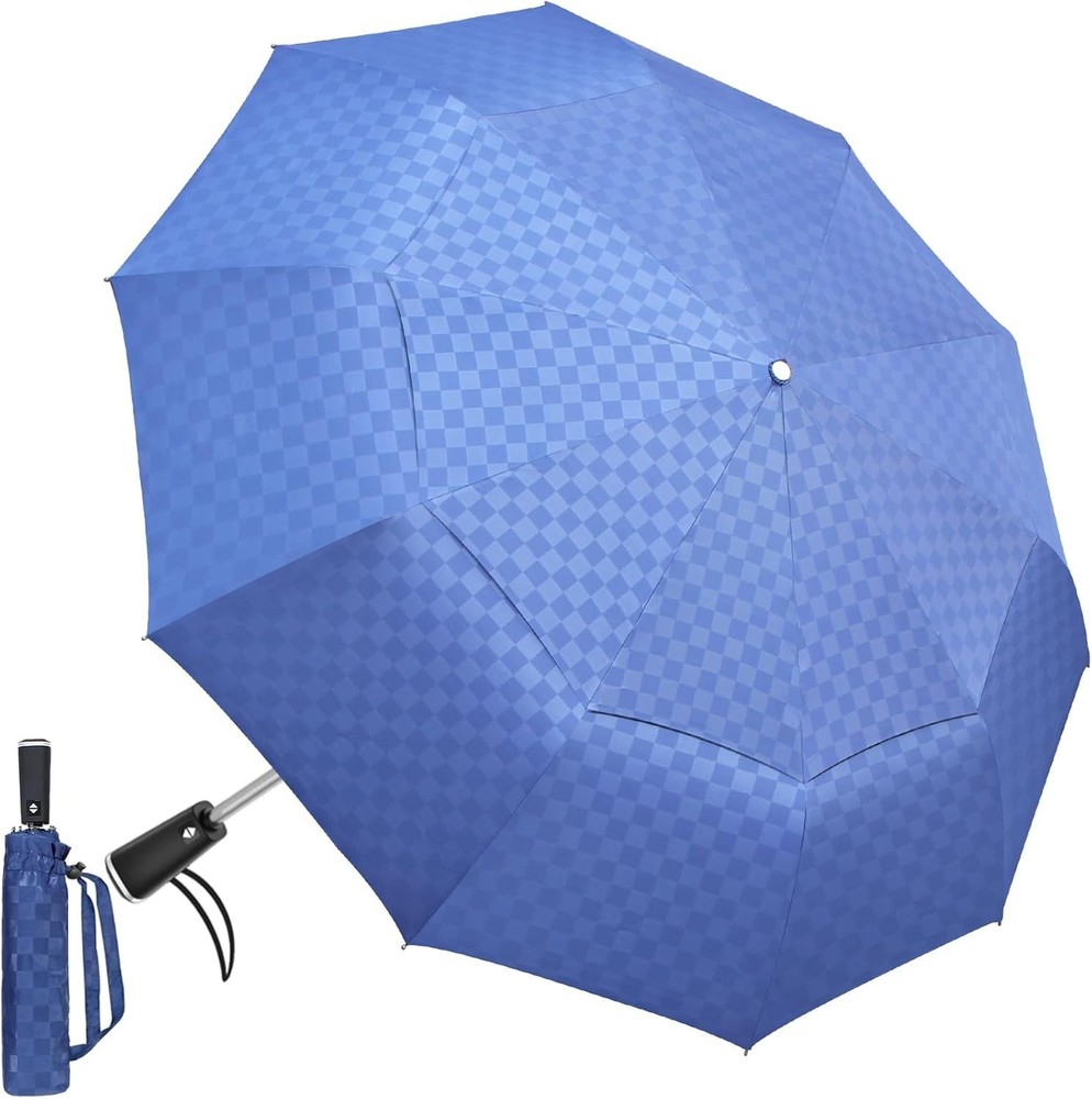 Compact Double Canopy Golf Umbrella - Easy Open/Close, Lightweight Design