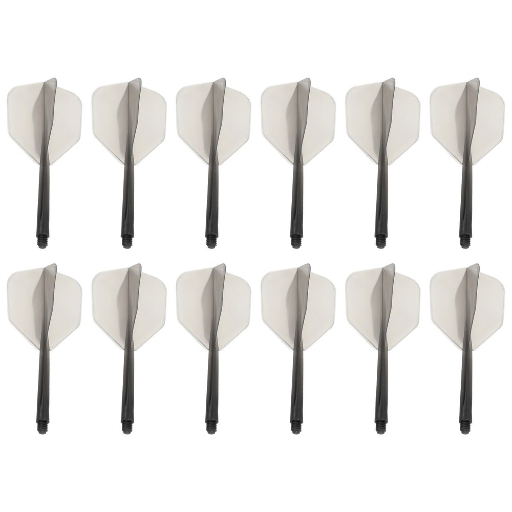 9Pcs 4BA Integrated Dart Shaft Flights Durable Dart Flight Set, Grey