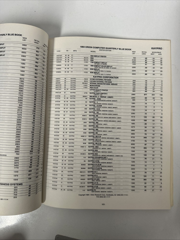 RARE ORION COMPUTER TOP 49 BLUE BOOK 1994 WINTER EDITION