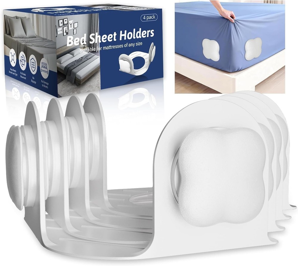 Universal Fit Bed Sheet Grippers - Easy Installation with Safety Features