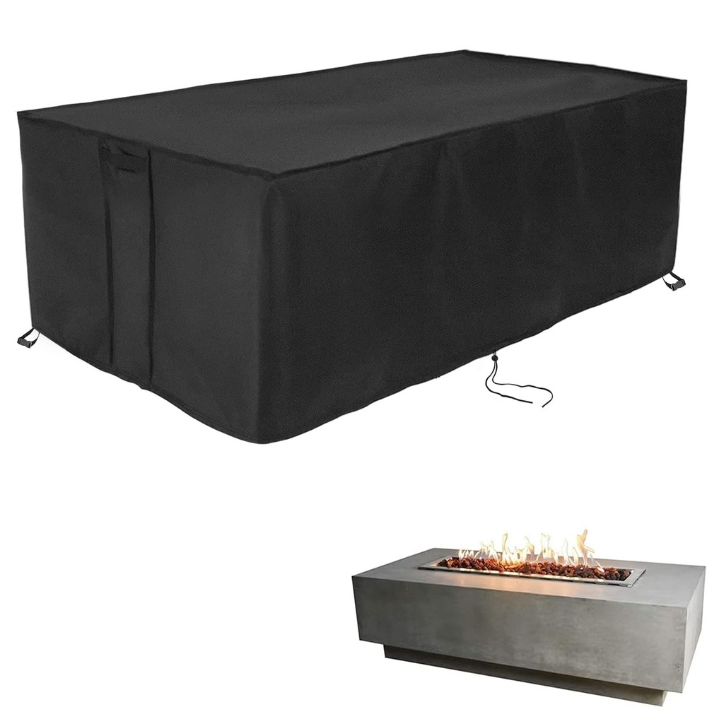 Fire Pit Cover Rectangular 48 Inch,Propane Gas Fire Pit Table Cover,Outdoor W...
