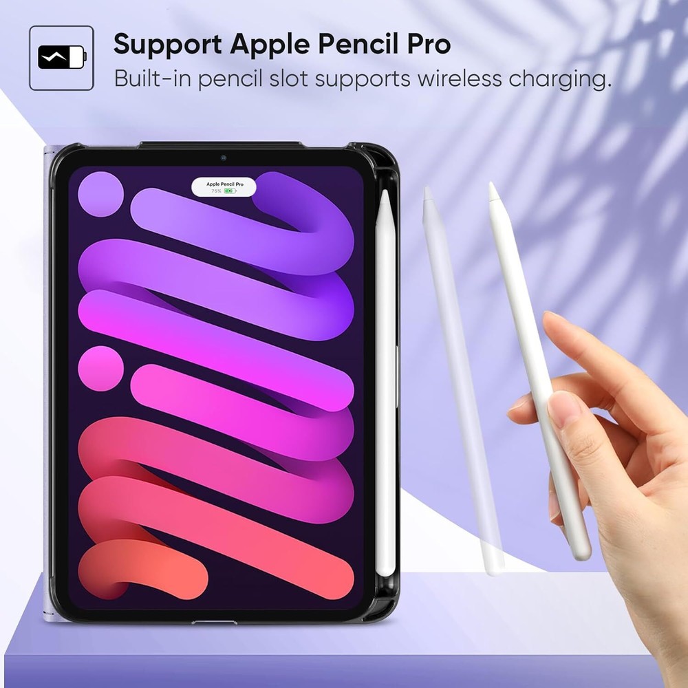 Case for iPad Mini 7 (A17 Pro) 2024 / iPad Mini 6 Multi-Angle Smart Stand Cover