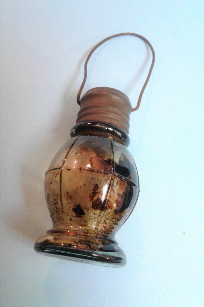 Antique Toy Lantern Glass Candy Container