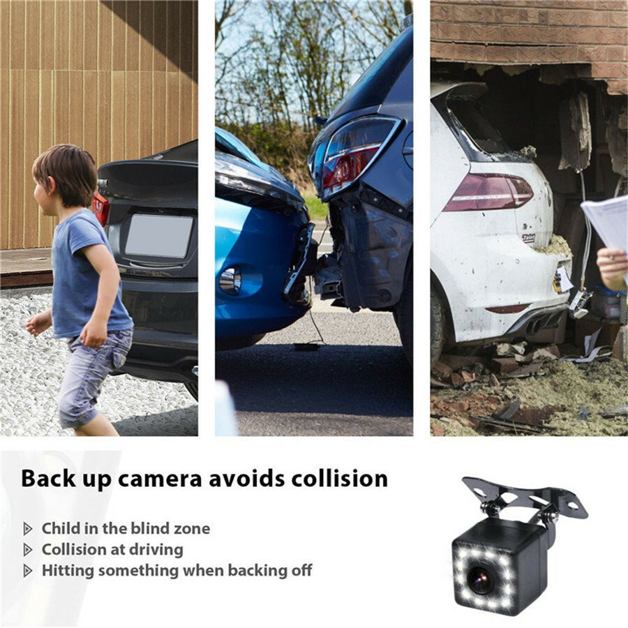170° Auto Car Rear View Backup Camera Reverse 12 LED Night Vision Waterproof