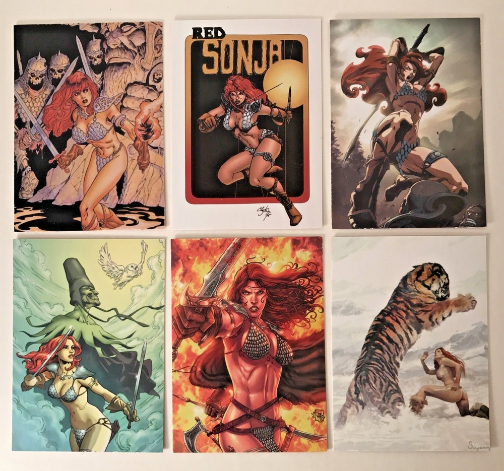RED SONJA 35th ANNIVERSARY "BACK TO BASICS" (DF/2009) Complete Base Card Set