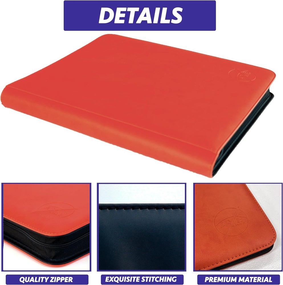 AXS Games Toploader Binder, Holds 252 Toploaders 9-Pocket Top Loader Storage