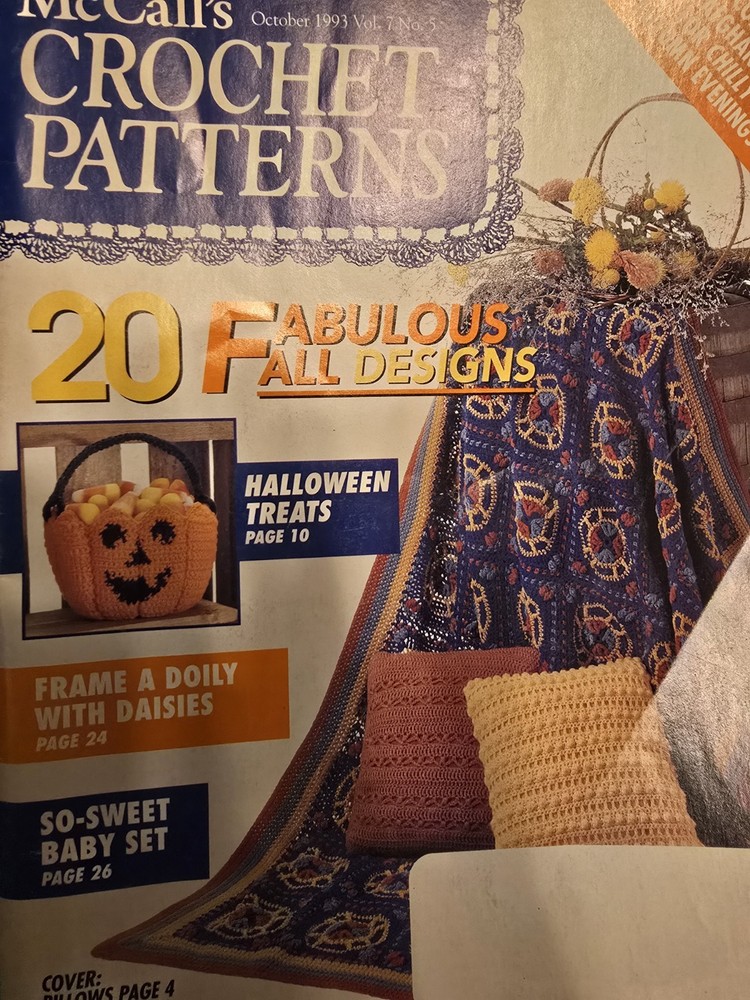 FA4 MCCALL'S CROCHET PATTERNS MAGAZINE October 1993