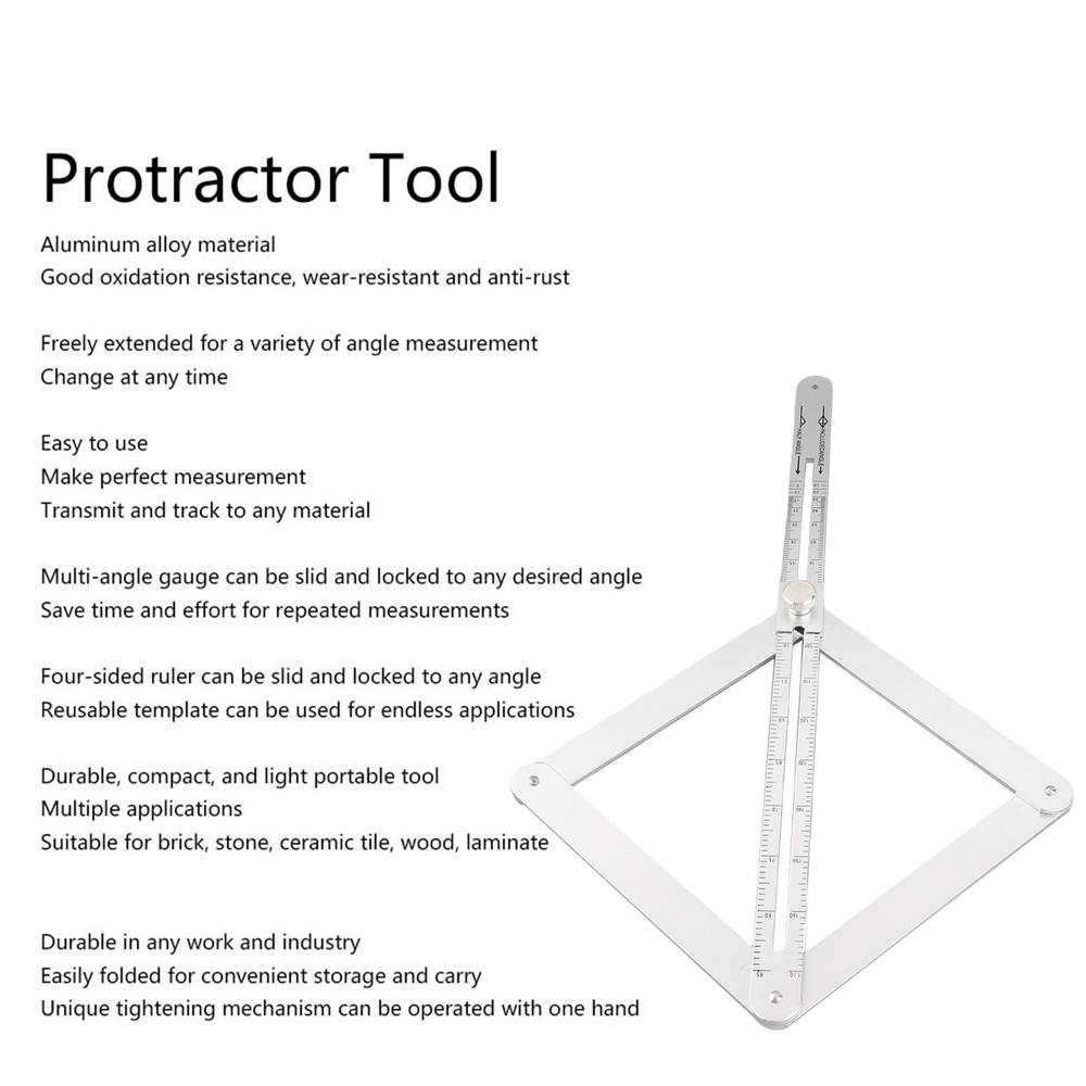 Corner Angle Finder Ceiling Relics Square Protractor Adjustable Aluminum Alloy❀