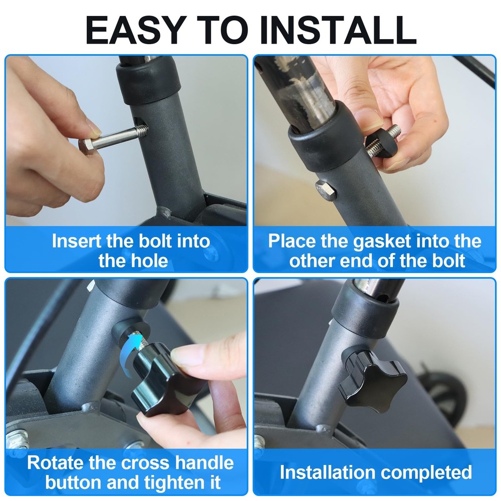 Yasdyri Rollator Walker Replacement Knob 2 PCS Arm Black