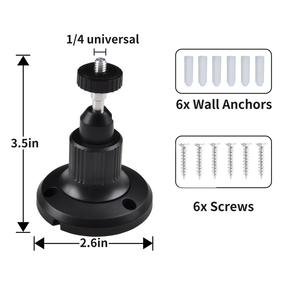 2Pack Eufy Camera Mount,Adjustable Wall Mount Compatible with eufyCam 2C/2C...