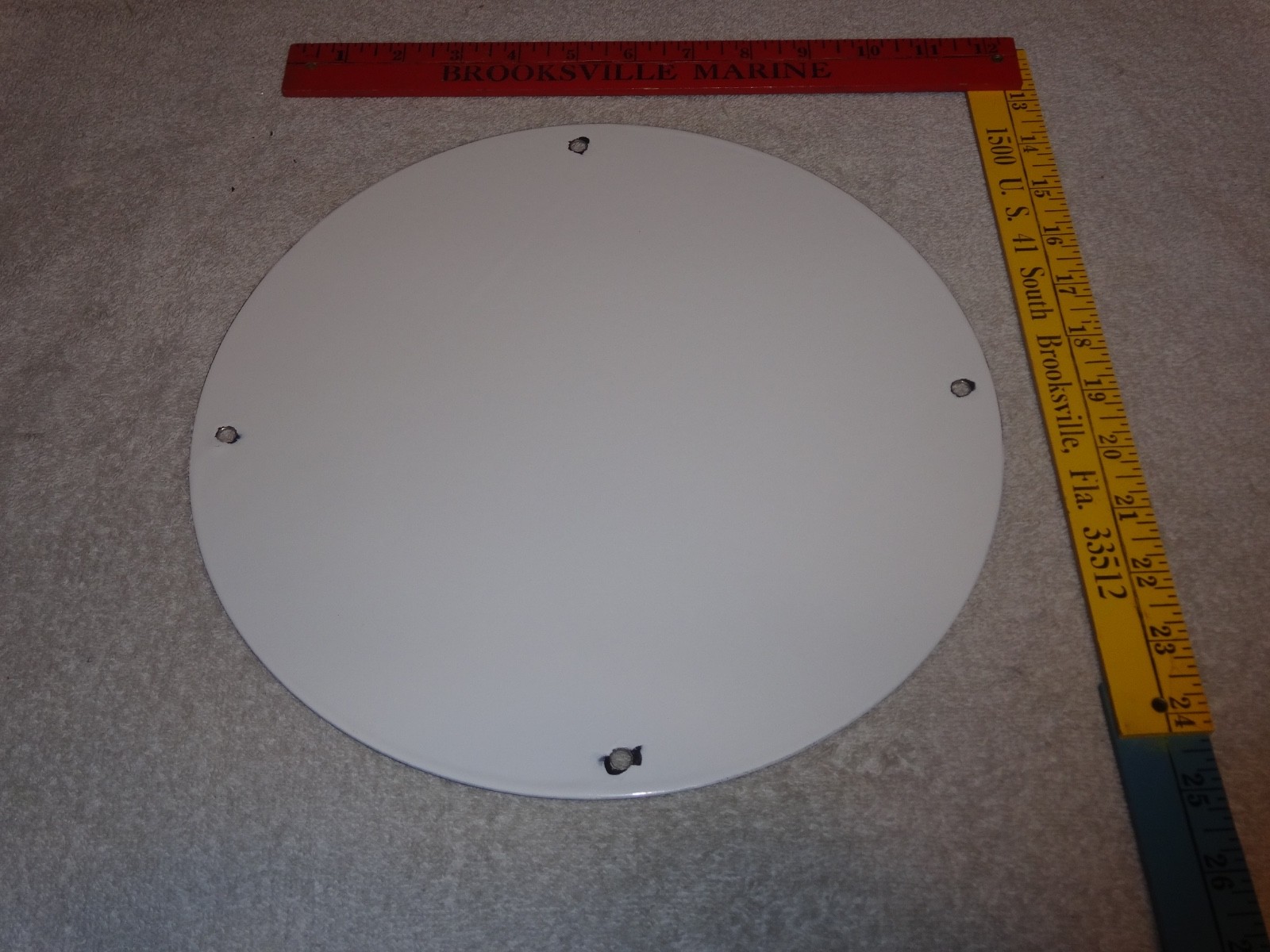 VINTAGE CONOCO ROYAL 11 3/4" PORCELAIN METAL MARLAND GASOLINE, STANDARD OIL SIGN