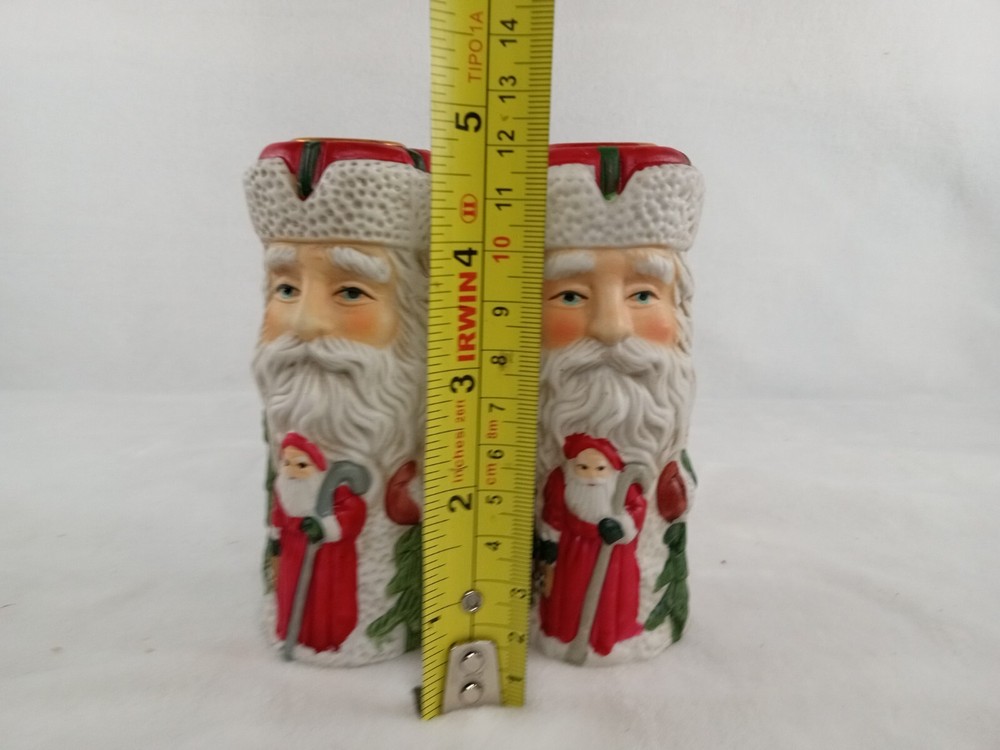 Ceramic Santa Candlestick Holders