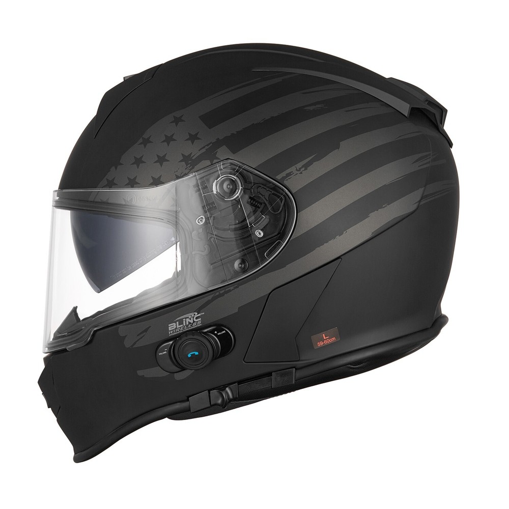 VCAN Bluetooth Integrated Full Face Motorcycle Helmet with Dual Visor