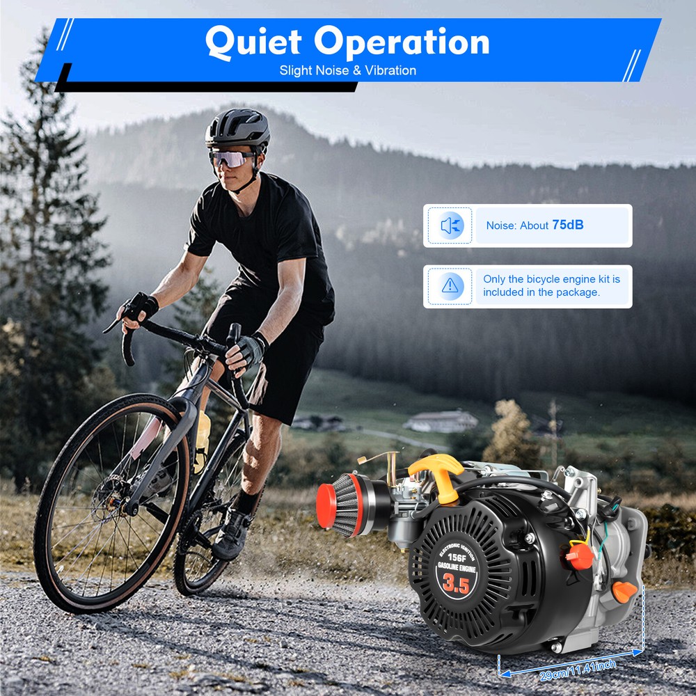 4 Stroke 100cc Bike Engine Kit Gas Motorized Motor Bicycle Modified Engine Set