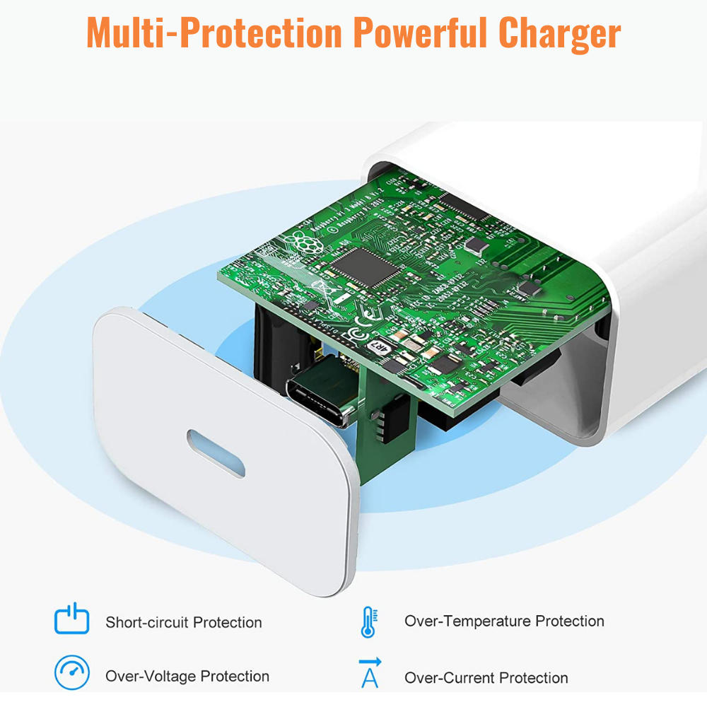 New For Apple iPhone iPad Fast Charger USB C Adapter Type C data Cable 20W PD