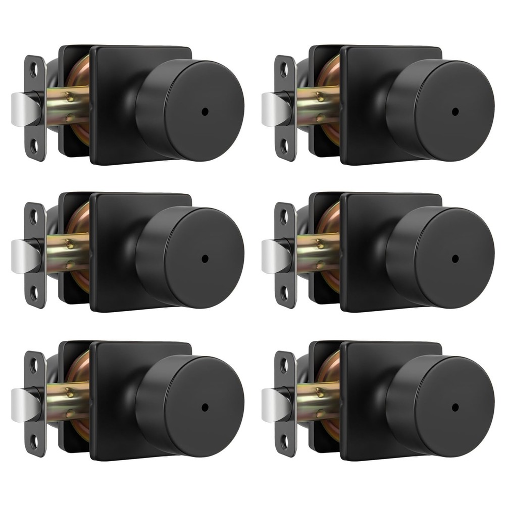 Goldenwarm Matte Black Door Knobs Interior, Privacy Bedroom 6,