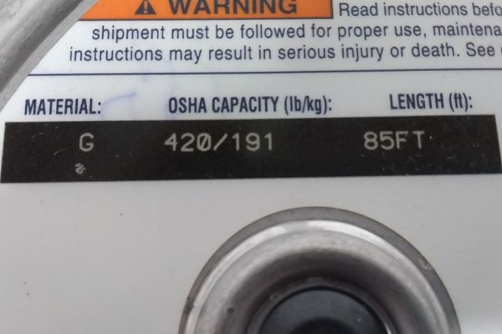 3M DBI-Sala 3400860 85 Ft Length 420 Lb Weight Cap Self-Retracting Lifeline