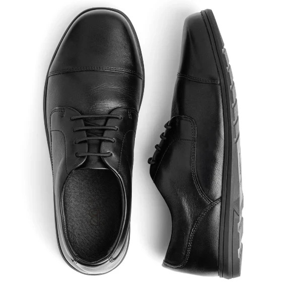 Birchbury Brenston: Barefoot Dress Shoe Men Color:  Black - Non-Slip