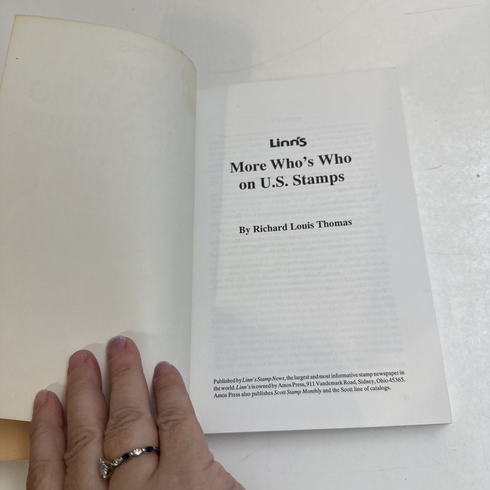 Thomas, Richard Louis. Who's Who on U.S. Stamps Lot Of 2 Books