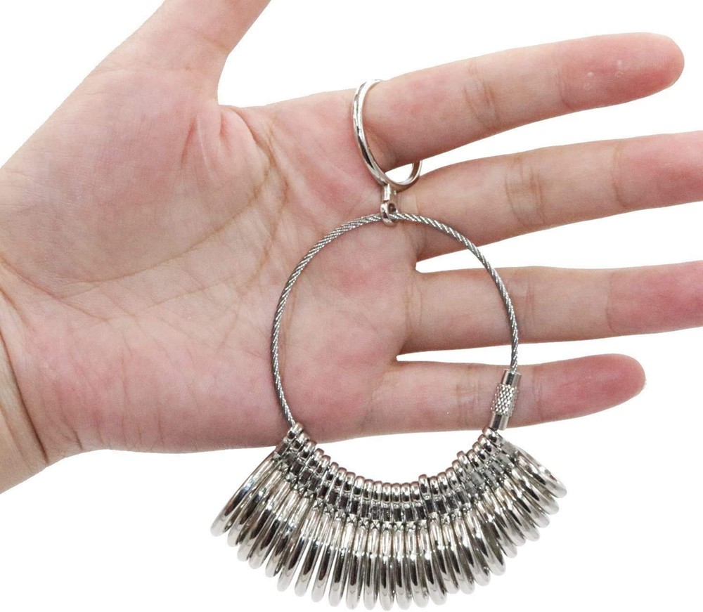 PHYHOO Rould Ring Mandrel Metal Sizer Gauge Set 3pcs-ring sizer tool