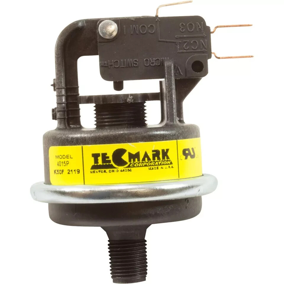 Tecmark 4015P Pressure Switch 25A, SPDT, 1/8" MPT, Plastic