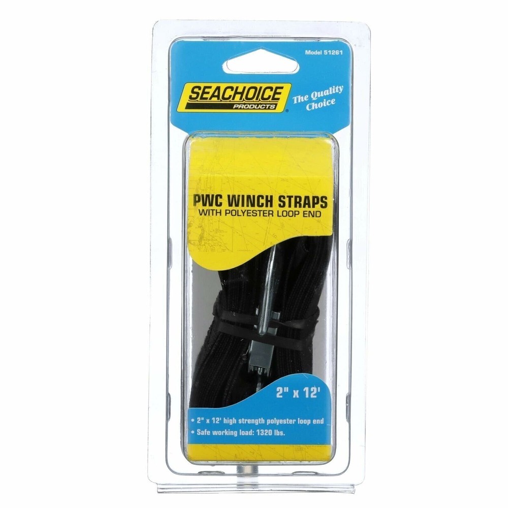 Seachoice 51261 Winch Strap for PWC - 2 Inch Polyester Strap - 12 Foot Length...