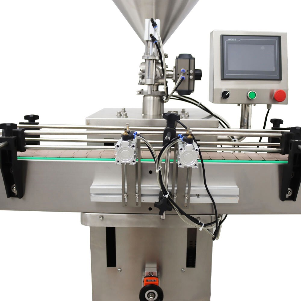 Automatic Servo Paste Liquid Filling Machine Single Head Filler w/Chain Conveyor