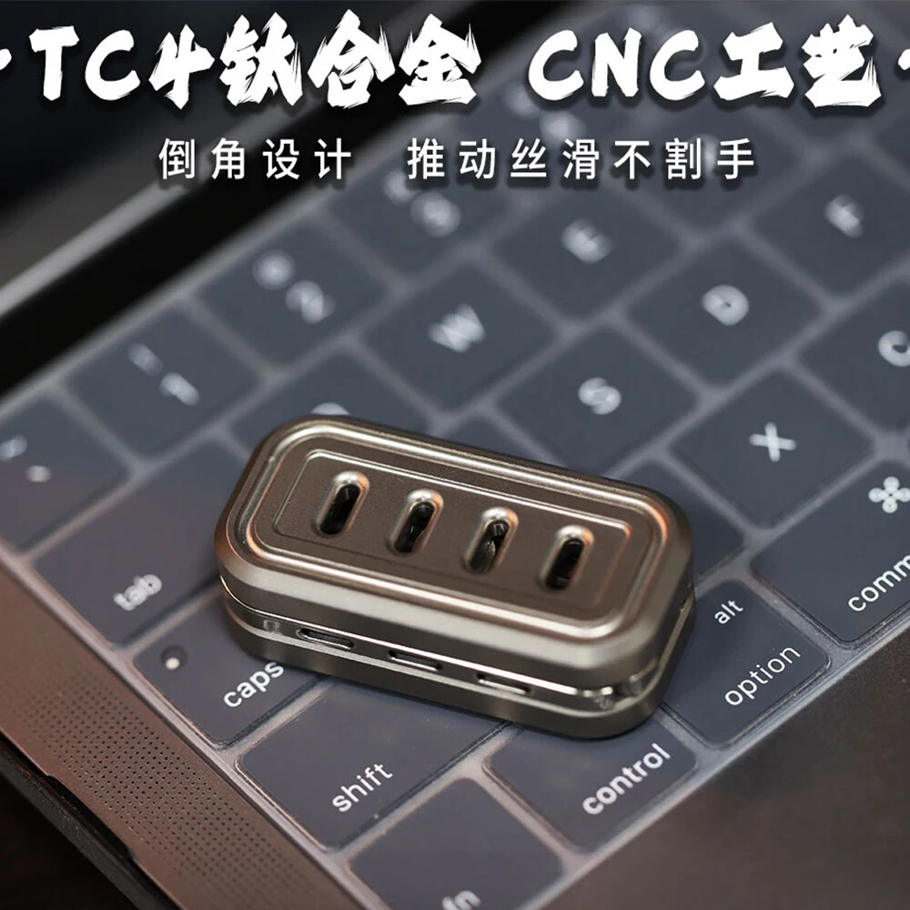 EDC Titanium Alloy Push Slider Mechanical Toys Intensive Decompression Tool Gift