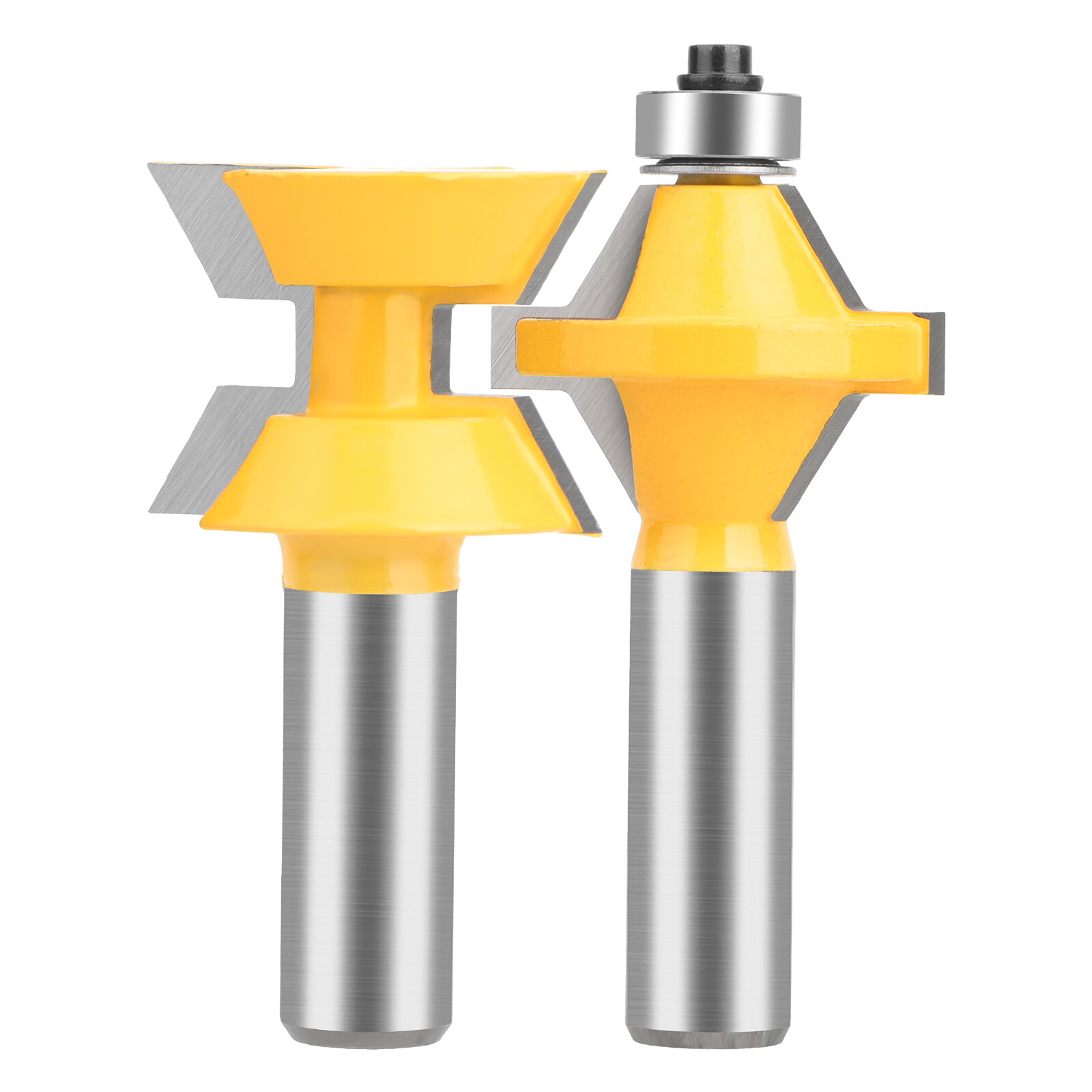 1/2" Shank 120° Tenon Joint Router Bits Set Tongue & Groove Woodworking Cutter