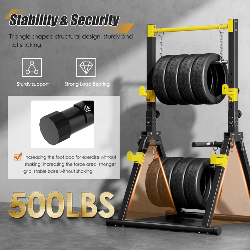 Power Tower Pull up Bar Station, Foldable Pull up Dip Station Free Standing for