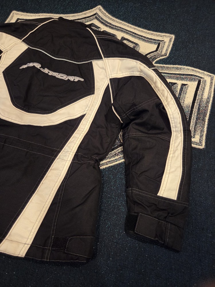 Y2K FXR Snowmobile Racing Jacket Medium Black white sample model rare.