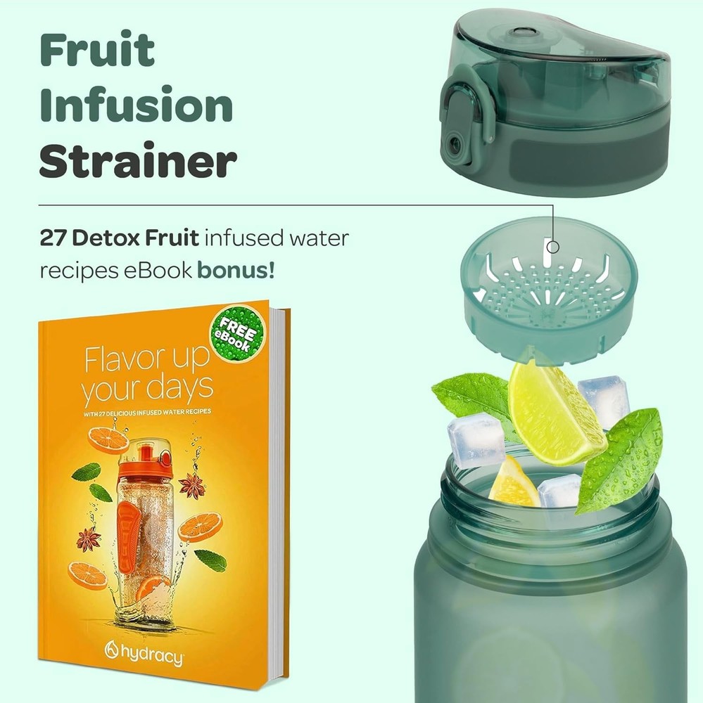 Stylish Hydracy Water Bottle with Fruit Infuser